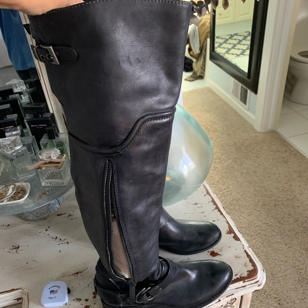 Over the knee black boot